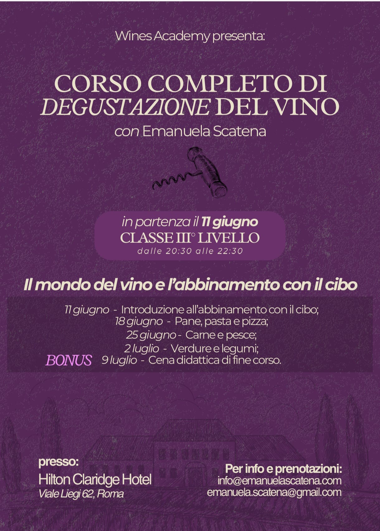 Corso Completo di Degustazione | 3° Livello (11 giugno – 9 luglio)